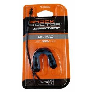 Shock Doctor Sport Gel Max Sports Mouth Guard Black and Blue, Youth